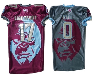 Ensembles de maillots de football américain personnalisés en gros, haute qualité, respirants, séchage rapide, tailles personnalisées, grandes tailles - Product Image 3