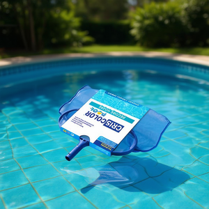 Rastrello per foglie Criscolor standard blu con manico telescopico compatibile con gli strumenti per la pulizia della piscina - Product Image 3