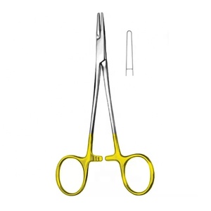 Porte-aiguilles en bois Crile 15 cm droit, acier inoxydable de haute qualité, porte-aiguilles de suture délicat, pinces, instruments chirurgicaux - Product Image 2