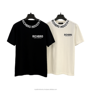 T-shirt athlétique de gymnastique pour hommes personnalisé confortable Beige 100% coton t-shirt court à col rond séchage rapide surdimensionné course athlétique T - Product Image 2