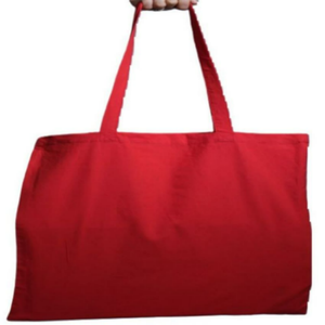Sac fourre-tout en toile de coton biologique écologique avec logo personnalisé imprimé, design unique, poignées pratiques, en coton recyclé, réutilisable, motif lettre - Product Image 2