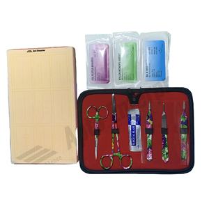 Apto Enterprises Kit de formation chirurgicale pour la pratique de la suture rouge large Kit de suture en acier inoxydable Instruments médicaux - Product Image 1