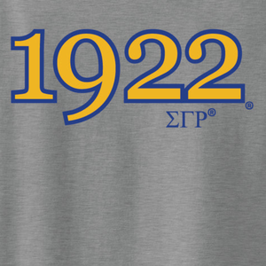 T-shirt brodé Sigma Gamma Rho 1922 avec lettres grecques, personnalisé pour sororité, année de fondation, mode universitaire, streetwear décontracté - Product Image 3