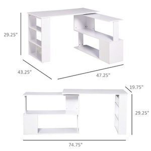 Scrivania da Gaming in Legno Regolabile in Altezza per Ufficio o Soggiorno, Scrivania per Computer dal Design Elegante per Camere da Letto - Product Image 5