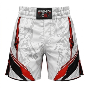 Shorts de combat MMA Vale Tudo personnalisés pour grappling, arts martiaux, imprimés par sublimation, antibactériens, séchage rapide, unisexe - Product Image 2