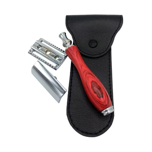 Safety <b>Razor</b> Wholesale High Quality Stainless Steel Barber Safety <b>Razors</b> with Wood Bamboo Handle for Home Use And Custom Logo - Product Image 4