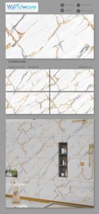 Dalles de porcelaine effet marbre blanc 600x1200mm pour design d'intérieur moderne - Product Image 2