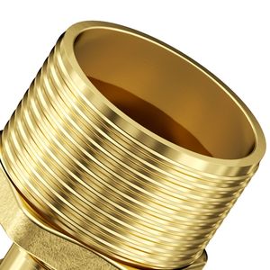 25 raccordi per tubi in ottone da 1/2 pollice, tipo a morsetto, con filettatura esterna NPT da 1/2, connettori per aria e idraulica - Product Image 4