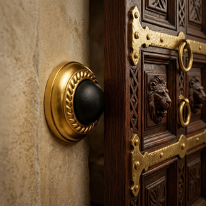 ชุดอุปกรณ์ประตูทองเหลืองแท้เคลือบผิวโบราณอย่างสวยงาม |   ตัวกันกระแทกประตู, ตะขอ, ตัวล็อคสำหรับเด็ก และอุปกรณ์ประตูคุณภาพพรีเมียมที่ทนทาน - Product Image 2