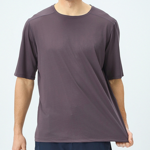 Outdoor Yellow Summer Color 100% Cotton Front Breathable Quick Dry Short Sleeve <b>Plain</b> <b>Tshirt</b> for Printing Wholesale Men's <b>Tshirt</b> - Product Image 6