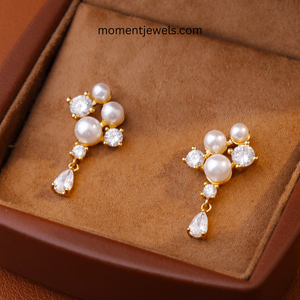 Pendientes Elegantes de Perlas Colgantes para Mujer, con Borlas Brillantes, Sensación de Alta Gama, Lujo Ligero, Joyería de Perlas con Personalidad - Product Image 6