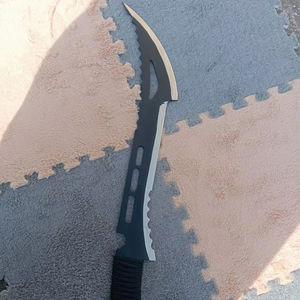 Couteau de 24 pouces à pointe courbée avec lame noire dentelée, manche gainé de cordon, qualité économique, services OEM, vente chaude - Product Image 3