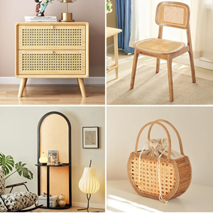 Matériaux de tressage en rotin blanchi écologique de qualité supérieure pour la fabrication de meubles, tailles et couleurs personnalisables Lavihex VN - Product Image 3