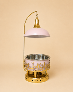 ถาดอุ่นอาหารทองเหลืองพร้อมฝาปิดลายอักษรอาหรับสำหรับบุฟเฟ่ต์ - Product Image 1