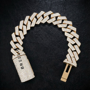 Pulsera Cubana de Dos Filas de 18MM con Incrustaciones de Diamantes Cultivados en Laboratorio VVS, en Plata de Ley 925, Joyería de Lujo para Hombre, Estilo Hip Hop - Product Image 6