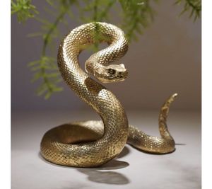 Sculpture moderne en métal en forme de serpent, objet décoratif pour table de bureau et décoration de salon - Product Image 1