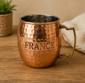 Taza de Cobre Puro Martillada a Mano, Taza de Cobre Grabada Japonesa Premium, Taza Decorativa de Cobre para Beber, Taza de Cobre Artesanal Hecha a Mano - Product Image 5
