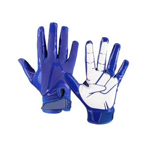 Guantes de fútbol de dedo completo, negros con palma blanca, antideslizantes, de material PU, unisex, para uso en exteriores, con cierre de velcro, para todas las estaciones. - Product Image 4
