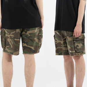 Pantalones Cortos Cargo de Hombre de Tallas Grandes con Bolsillos Laterales 3D Personalizados al por Mayor, de Alta Calidad, con Bordado Vintage y Cordón Ajustable, Estilo Camuflaje Urbano - Product Image 5