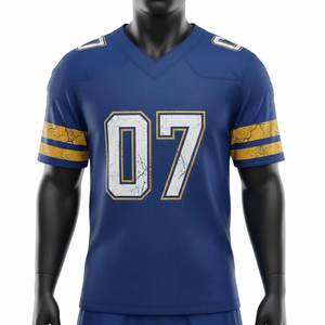 Maillot de football américain personnalisé à sublimation, design original du fournisseur, manches courtes, respirant, prix abordable, durable, polyester pour adulte - Product Image 1