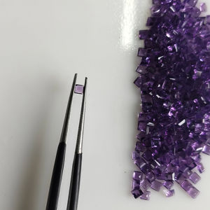 Piedras Preciosas Red Mountain Gems, Amatista Africana Natural Púrpura, Corte Cuadrado Escalonado de 2.25MM, Gemas Sueltas de la Mejor Calidad para Joyería - Product Image 2