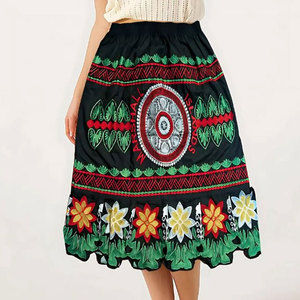 Falda de poliéster con estampado floral aleatorio de las Islas del Pacífico, falda playera polinesia de Micronesia para mujer - Product Image 2