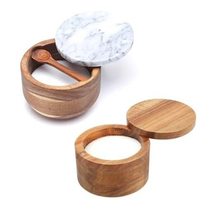 Meilleur produit pour la maison et la cuisine, bol à sucre et à sel en bois, taille personnalisée, fabrication artisanale à 100%, article en bois - Product Image 6