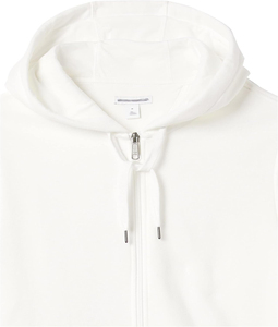 Men <b>White</b> Hooded <b>Zip</b>-<b>Up</b> Sweatshirt Regular Fit French Terry Casual Jacket With Pockets Breathable Autumn Wear - Product Image 5