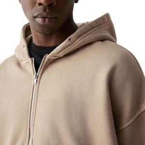 Heavyweight Oversized Boxy Zip up Sudadera con capucha corta con cremallera personalizada Hombres Drop Shoulder Streetwear Sudaderas con capucha y sudaderas para hombres 2026 - Product Image 2