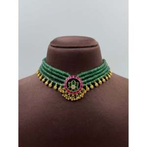 Fine Jewelry Set Poonam Pachi Kundan Choker-Indian Ethnic Artificial Jewellery - Product Image 3