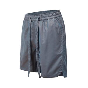 กางเกงขาสั้นทรงหลวมสะท้อนแสง สตรีทแวร์ ขากว้าง เอวยางยืด มีเชือกผูก - Product Image 2