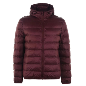 Chaqueta Acolchada Ligera Color Granate para Hombre, con Capucha, Plegable, Resistente al Agua, Acolchada, Térmica, para Invierno - Product Image 1
