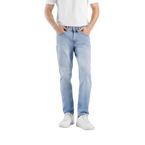 Custom Men's Mid Waist Casual Vintage Denim Pants High Quality Solid Pattern <b>Trousers</b> Drawstring Closure Eco-Friendly Knitted - Product Image 1