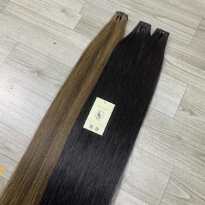 Mèches naturelles lisses noires à cuticules pleines alignées Mèches de cheveux Extensions de trame Cheveux vietnamiens bruts Cheveux humains Vietnam - Product Image 5