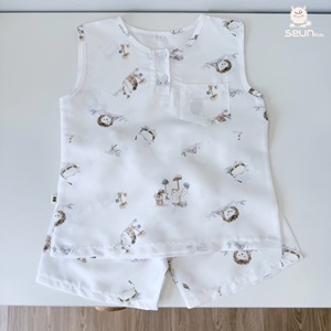 ชุดเสื้อผ้าเด็ก unisex ชุดลำลองเด็ก เนื้อผ้านุ่ม น้ำหนักเบา เหมาะสำหรับฤดูร้อน ราคาโรงงานเวียดนาม ชุดเสื้อผ้าเด็ก Ultra-S - Product Image 2