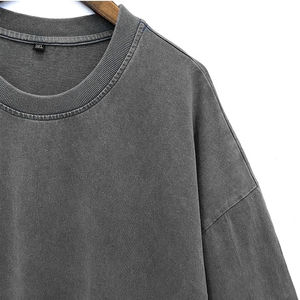 Camiseta de Alta Calidad, Nueva Llegada, OEM, Venta al Por Mayor, Logotipo Personalizado, Camiseta de Algodón 100% Lavado Ácido, Camiseta Holgada Lisa para Hombre - Product Image 5