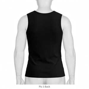 เสื้อกล้ามคอกลมสีดำสำหรับผู้ชาย แพ็ค 6 ตัว - Product Image 5