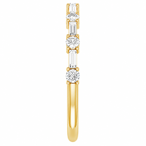 Bague en or jaune pour femme avec diamant rond taille brillant, bijou de fiançailles classique, Vaayu Jewels, plaqué rhodium, tendance - Product Image 4