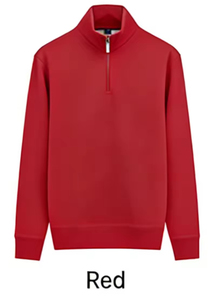 เสื้อฮู้ดซิป ¼ ซิปสำหรับผู้ชาย ผ้าฝ้ายฟลีซ 100% พิมพ์ลายโลโก้ตามสั่ง เป็นมิตรกับสิ่งแวดล้อม เสื้อผ้ากีฬาฤดูหนาว ทรงปกติ - Product Image 6