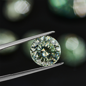 Verde especial forma redonda laboratorio Grwon diamante venta al por mayor Holycome CVD proveedor portugués corte diamante para joyería - Product Image 3