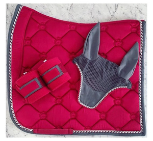 Servicio OEM: Juego de mantas de silla de montar para caballo, para doma y salto, personalizadas, de color sólido, transpirables, para equitación. - Product Image 6