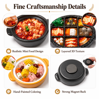 Aimants de réfrigérateur en résine de forme personnalisée, artisanat 3D réaliste, miniatures alimentaires, aimants pour réfrigérateur, cadeau souvenir, fournisseur