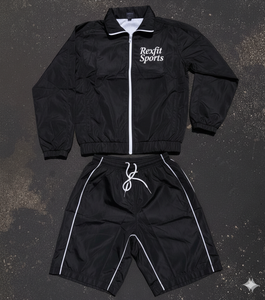 Ensemble survêtement Rexfit Sports personnalisé en nylon coupe-vent et pantalon de survêtement, vente en gros - Product Image 1