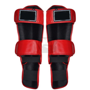 สนับแข้ง ป้องกันหน้าแข้งและหลังเท้า สำหรับ MMA คิกบ็อกซิ่ง มวยไทย  สนับแข้งมวยไทยแบบพิเศษ ทำจากหนังวัวแท้ - Product Image 2