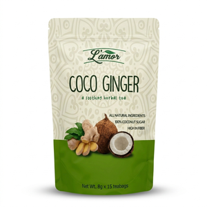 Thé aux herbes à la noix de coco et au gingembre x 15 sachets de thé - Product Image 1