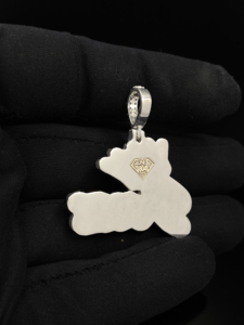 Colgante Personalizado de Rueda de la Fortuna con Diamantes Helados, Corona con Pedrería, Chapado en Acero Inoxidable, Estilo Hiphop, Amuleto Unisex, The Ice Legacy - Product Image 4