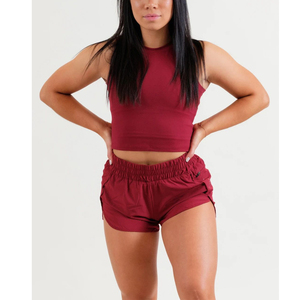 Shorts Deportivos para Mujer, Cintura Alta, con Cordón, para Gimnasio, Fitness, Running, Secado Rápido, Ropa Deportiva Informal - Product Image 1