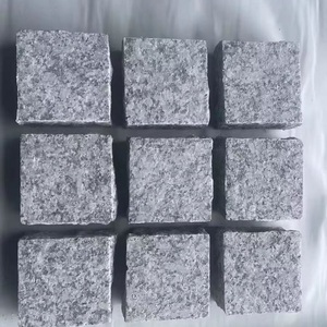 Grey Granite Cobble <b>Stone</b> 10x10 cm Cube Blocks for Outdoor Driveway Pathway Garden <b>Landscaping</b> Floor Paving Tiles Natural Cut se - Product Image 4
