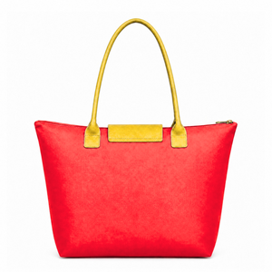 Bolso tote personalizado NSPDK Sorority rojo y dorado con logo bordado, de uso diario, gran capacidad, de cuero, para mujer. - Product Image 3