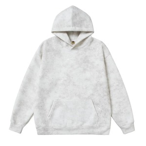 Sweat-shirt à capuche surdimensionné pour homme en molleton avec poche, impression sérigraphique motif étoile noire, vêtement décontracté d'hiver, 180g, séchage rapide - Product Image 3